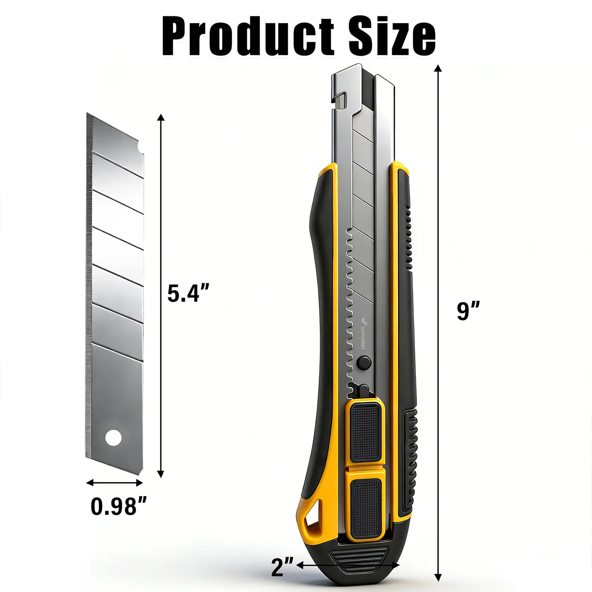 Large Stainless Steel Paper Cutter Thick Industrial Wallpaper Knife Craft Knife Utility Tool for Express DIY Cutting Ropes