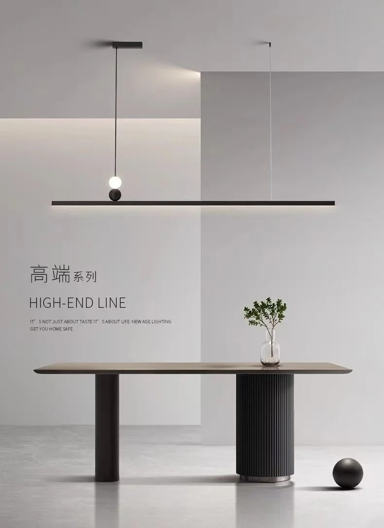 Dining Table LED Pendant Lights Modern Kitchen Bedroom Living Room Hotel Restaurant Coffee Hall Studyroom Indoor Strip Lamps