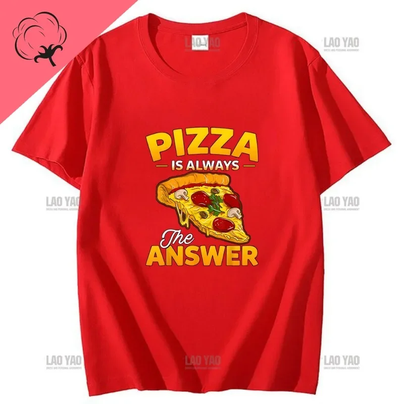 Surfer Boy Pizza T-shirt Funny Cartoon Mens Tshirt 100% Cotton Fashion Short Sleeve Tee-shirt Casual Summer Harajuku Streetwear