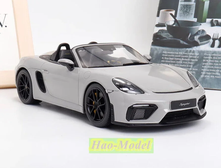 GT Spirit 1/18 For Porsche 718 SPYDER Boxster Resin Diecast Model Car Boys Birthday Gifts Hobby Display Collection Ornaments