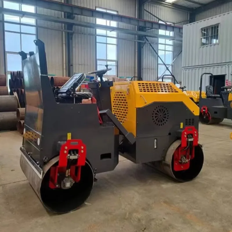 

Road Roller 600kg Mini Double Drum Manual Vibrating Compactor Vibratory Asphalt Construction Compaction Equipment