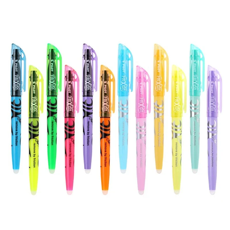 Erasable Highlighters Pastel Drawing Pen Fluorescent Highlighter Pen Markers for Student School Office Supplies Cute Stationery