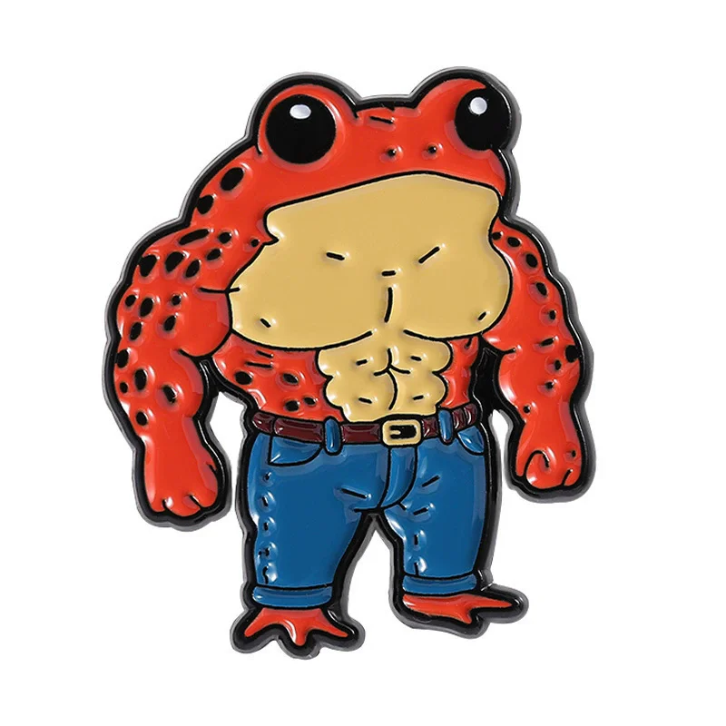 Cartoon Funny Cowboy Frog Enamel Pin Cute Amphibians Animal Metal Brooch Lapel Backpack Badge Jewelry Gifts For Friends