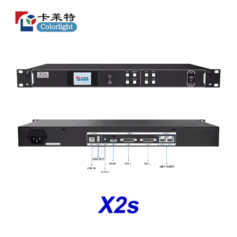 Colorlight X2s LED Video Processor Screen Controller Full-Color Display Video Wall Sending Box Output 1.3 Million Pixels