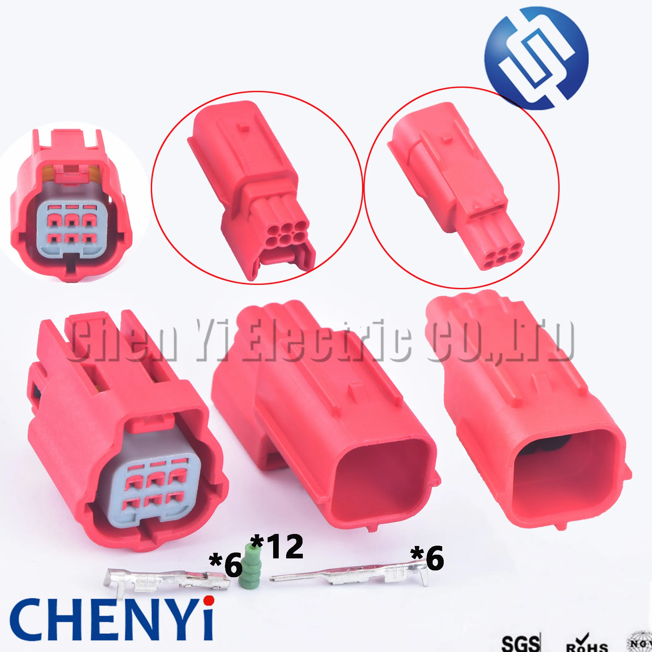 1 Set 6 Pin Car OBD Diagnostic Plug Auto Universal Socket Automotive Connector female protection cover 6189-7963 MWTPB-06-1A-R