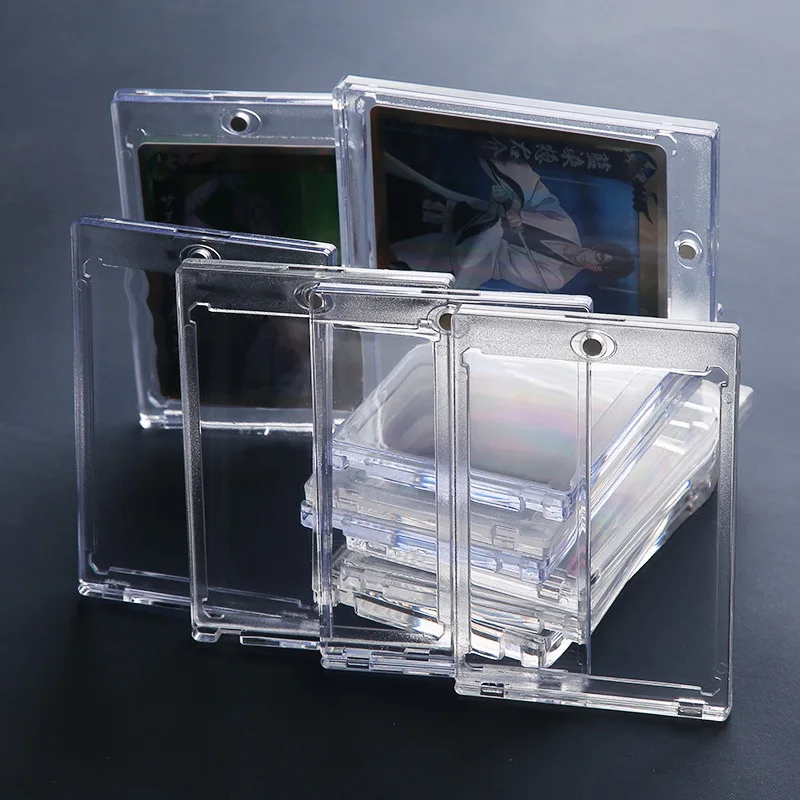 1/10PCS Magnetic Holder Trading Cards Protectors Hard Plastic Sleeves Display Case Baseball Sports Yugioh Standard Card