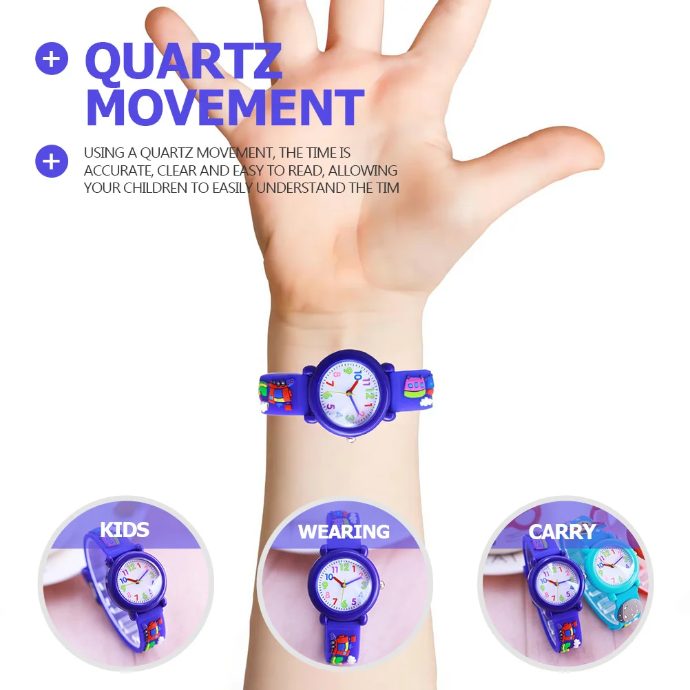 1 szt. Zegarek silikonowy 3D, kreatywny zegarek na rękę z motywem kreskówkowym, modny i wygodny zegarek na rękę z precyzyjnym mechanizmem kwarcowym.