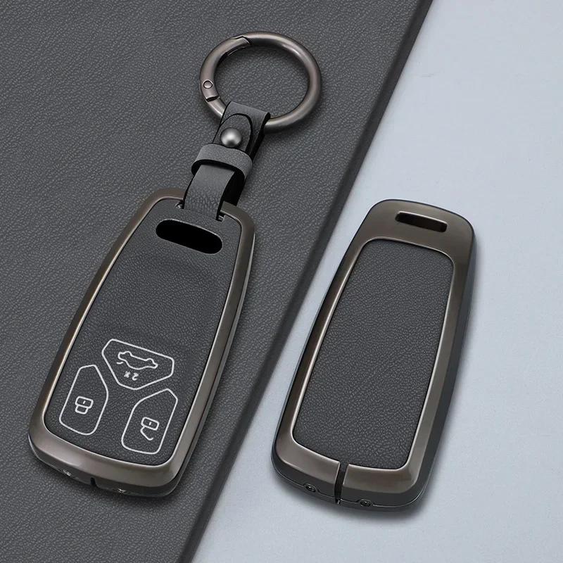 

Alloy Leather Car Remote Key Cover Case Shell For Audi A4 B9 A5 A6L A6 S4 S5 S7 8W Q7 4M Q5 TT TTS RS Coupe Styling Accessories