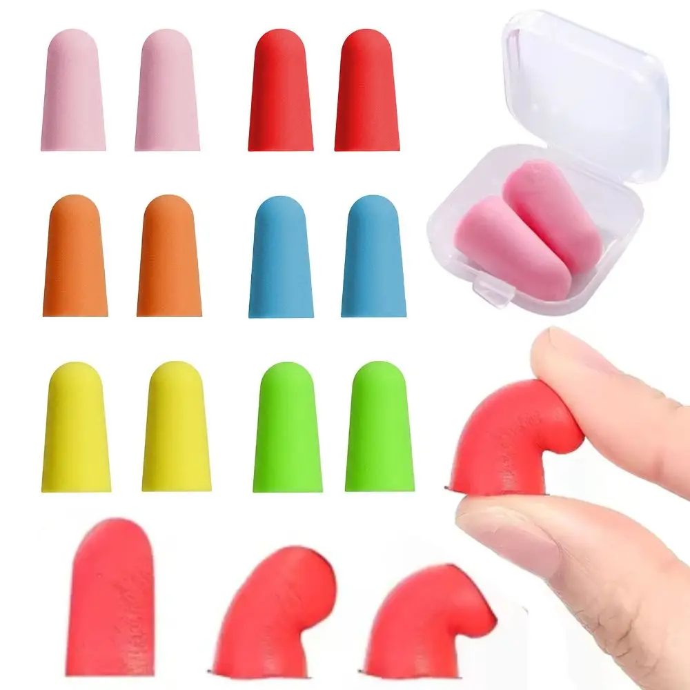 5pcs Sponge Soundproof Earplugs Random Slowly Expand Soft Reusable Suitable For Sleeping Working Learning Business Trip YMY