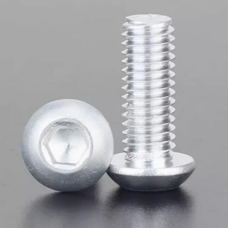 Weiyi 20-200 Stück M2 M2.5 M3 M4 M5 M6 M8 Aluminiumlegierung 6063 Halbrunde Sechskantschraube Rundkopfschraube Gewindelänge 4mm-40mm – Detail 5