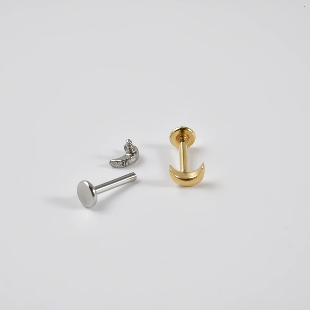 1Pc Drop Ear Cartilage Stud Chain Dangling Surgical Steel Labret Tragus Helix Earring Daith Lobe Ring Piercing Body Jewelry
