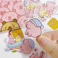 25PCS Kawaii Capybara Decoration Scrapbooking Stickers Stationery Stickers Diary Journal Sketchbook stickers