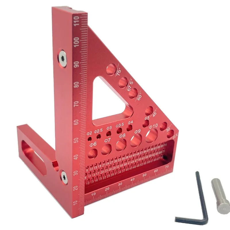 Aluminum Alloy Woodworking Triangle Ruler Multi-angle Marking Measuring Tool Precision Carpenter Angle Positioning Ruler