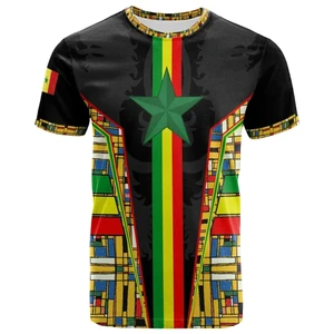Senegal Herren Casual T -Shirt, lose Spitzen mit runden Kragen, männlichem Extragrand t -Shirts, senegalesische Flagge, kurzfristig T -Shirt, Kleidung, 2021 10 Hauptverkäufe Senegal -Shirt - №5
