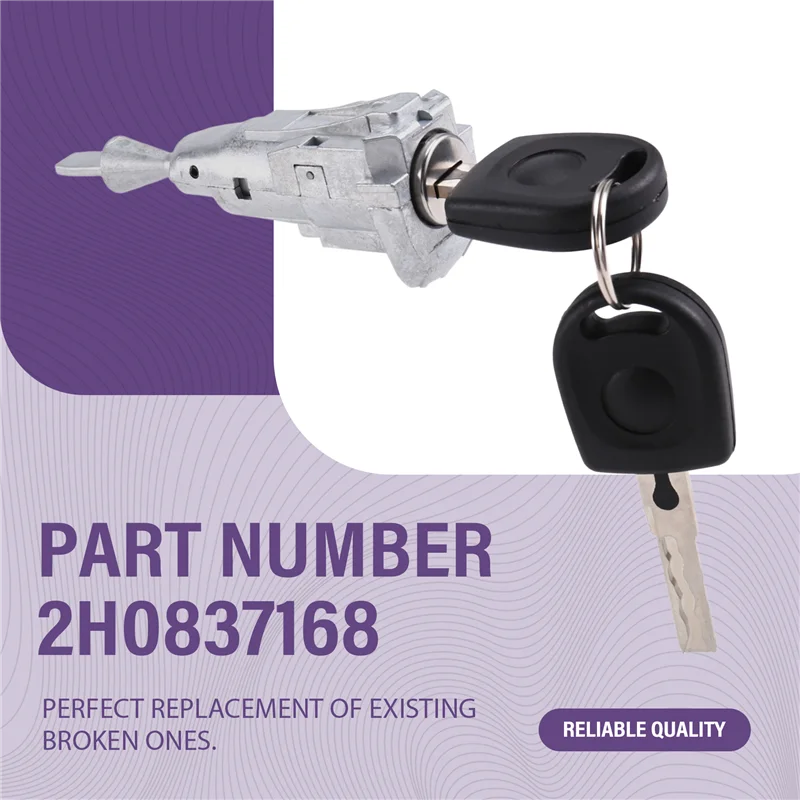 【Падение цены! !】Для Amarok Phaeton 2H0837168 Цилиндр дверного замка автомобиля с 2 ключами Сменный блок замка