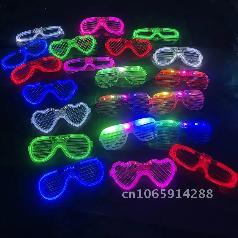 

6/12/24/30/40/50pcs Supplies Neon Glasses Light Up Party Glasses Glow Favor Led Dark Party Kids Adults in For the
