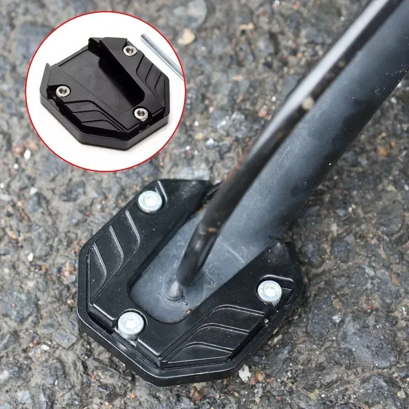 دراجة نارية وقوف السيارات مسنده موسع القدم الجانب حامل وسادة دعم لوحة دراجة نارية الملحقات #5