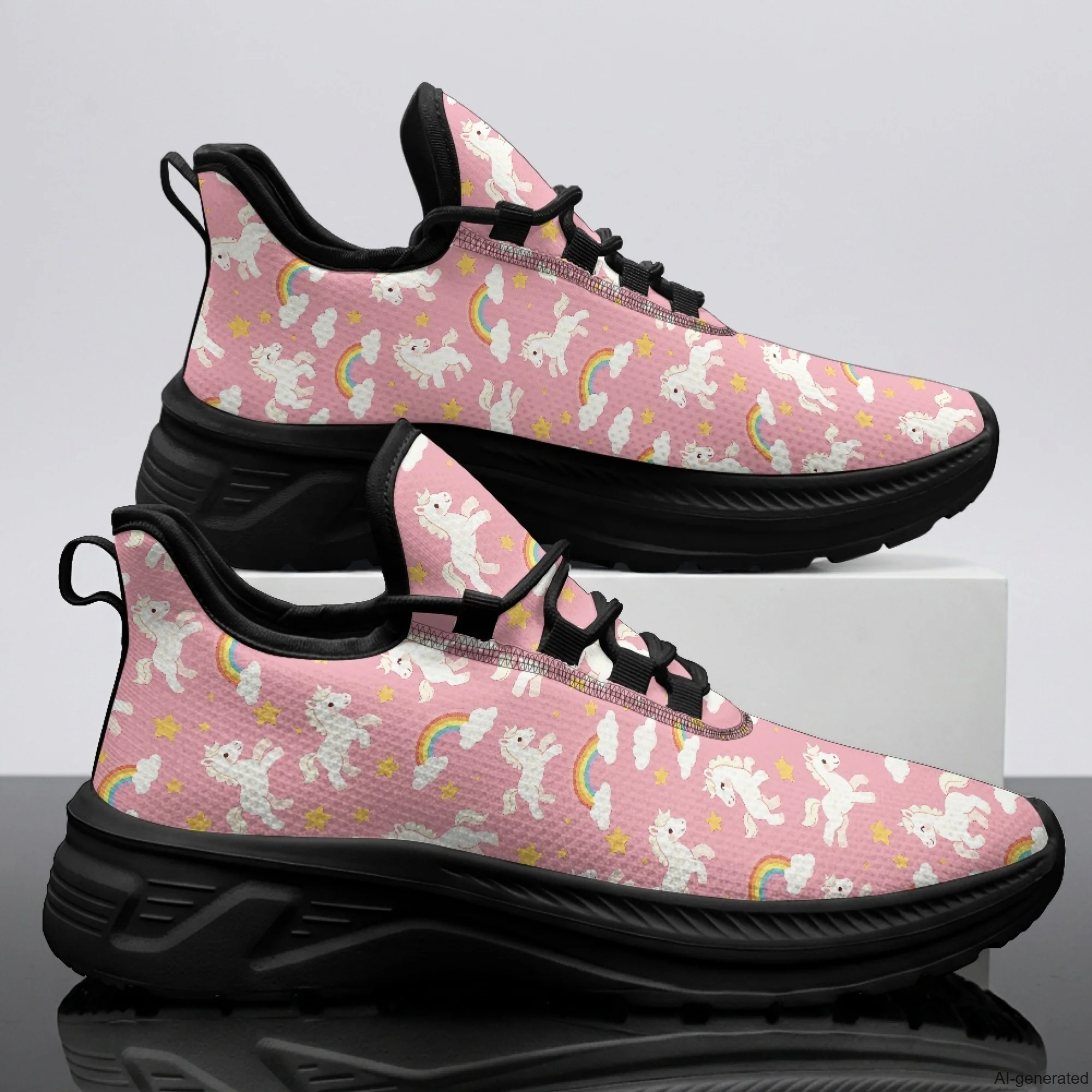 XIXIRIMIDO Womens Walking Shoes Nurse Shoes Nurse Sneakers Cute Horse Print Tenis Masculino De Corrida Barefoot Shoes 35-48