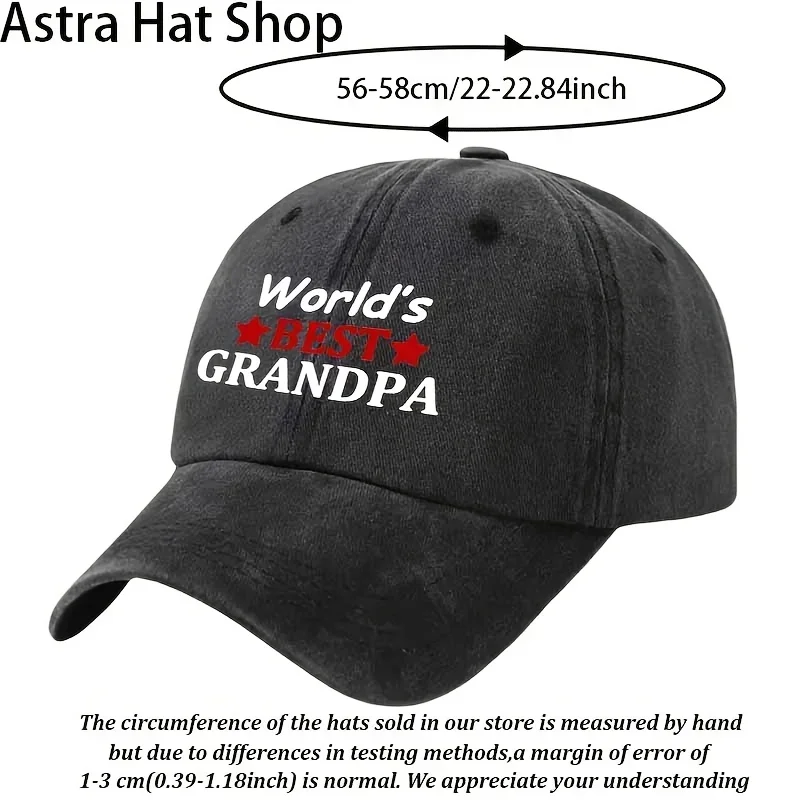 Trendy Baseball Cap With A Creative Grandpa Slogan, A Must-Have For Family Gatherings