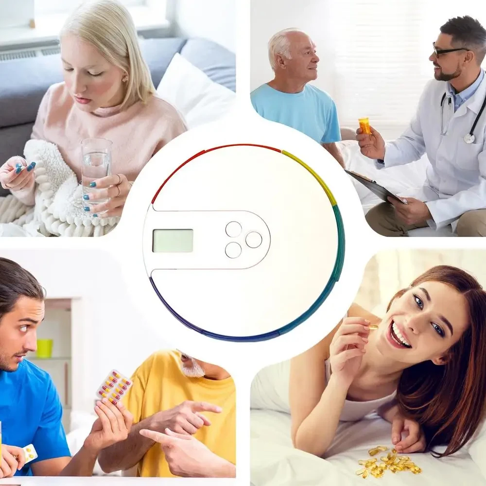 7 Days Rainbow Pill Box Organizer Plastic Storage Container for Vitamins Portable Medicine Pill's Case Weekly Pillbox