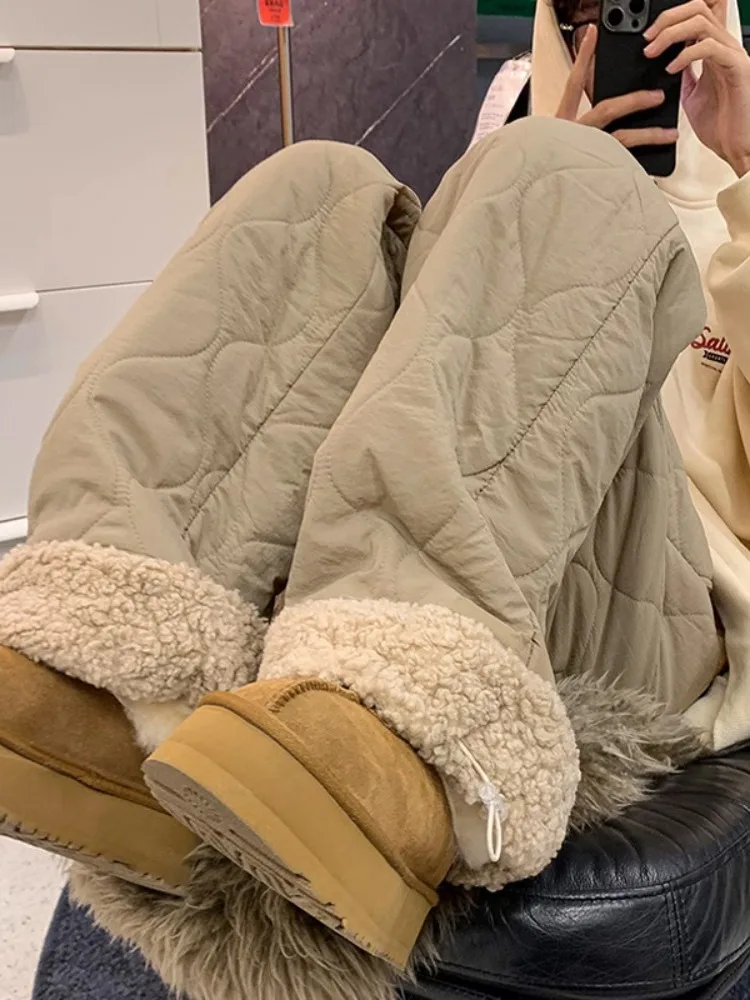 

Мужские хлопковые брюки Extra Thi Lamb Velvet Fce, зимние, утепленные, для осени и зимы, для носки поверх верхней одежды