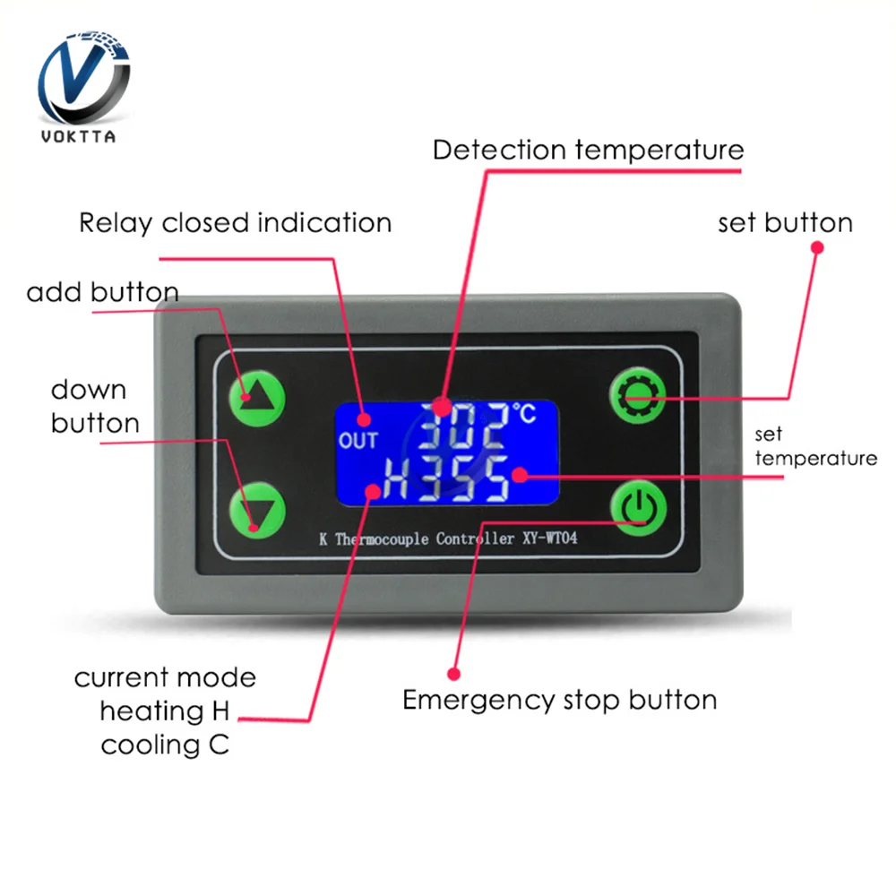 Imagem -04 - Termostato Digital com Controle Remoto Termopar tipo k Alta Temperatura Wifi-99 a 999 Graus Xy-wt04 Wt04-w