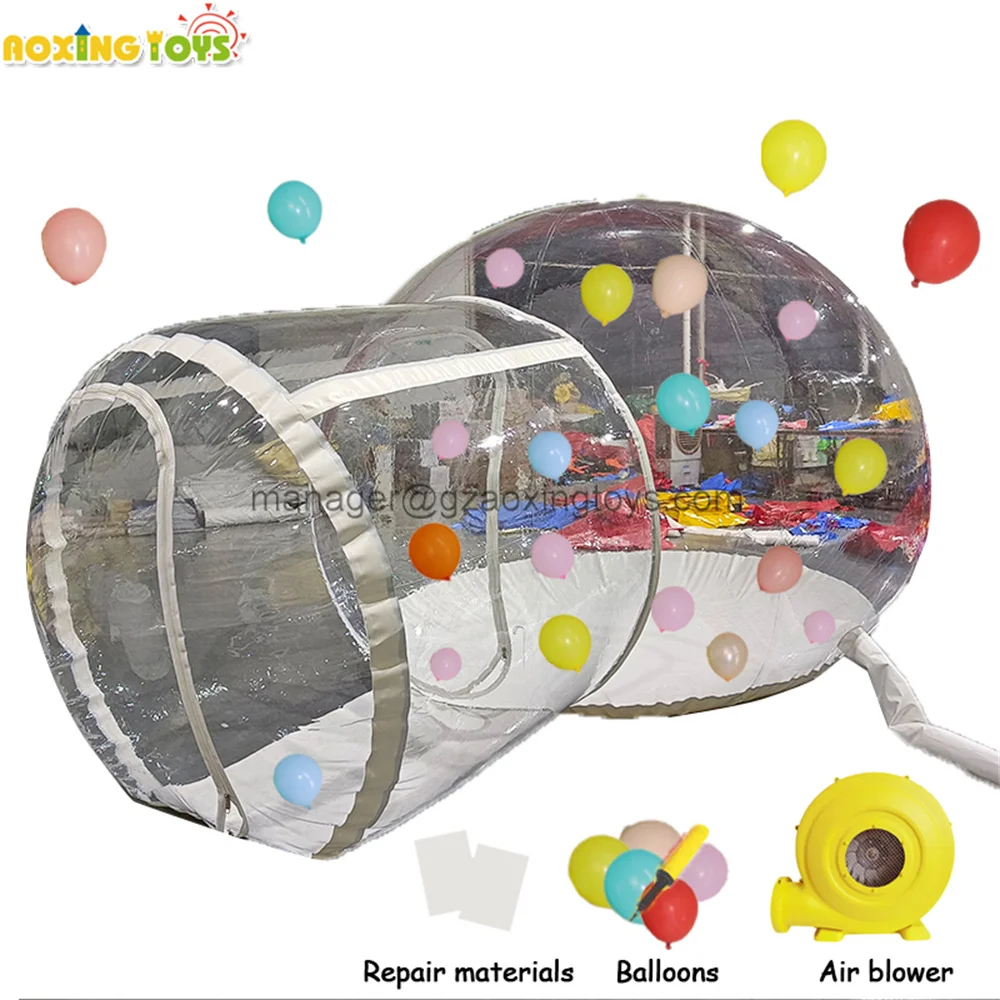 3/4/5M Outdoor PVC Clear Inflatable Bubble Tent Dome Balloon House With Blower For Camping  Party Events Grden Hotel Yard