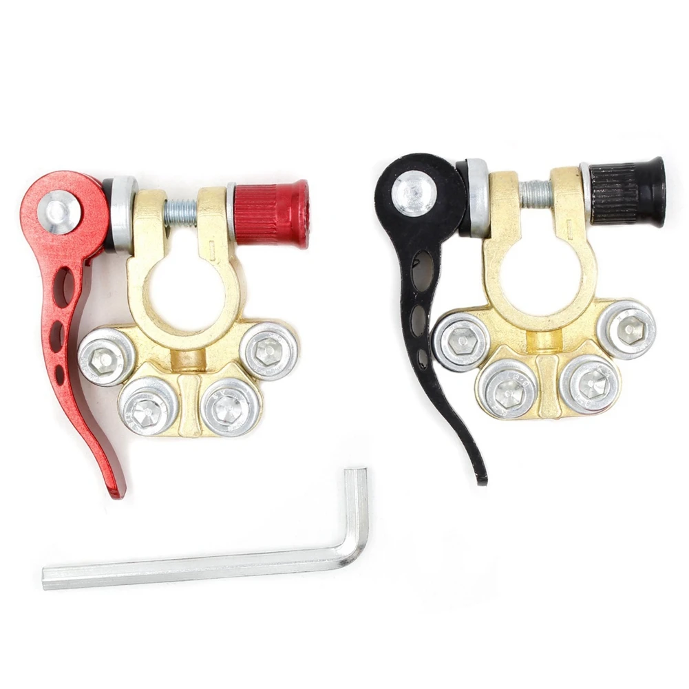 

2PCS Quick Release Battery Terminals Car Battery Terminal Shut-Off Connectors for Boat Race UTV Tractor