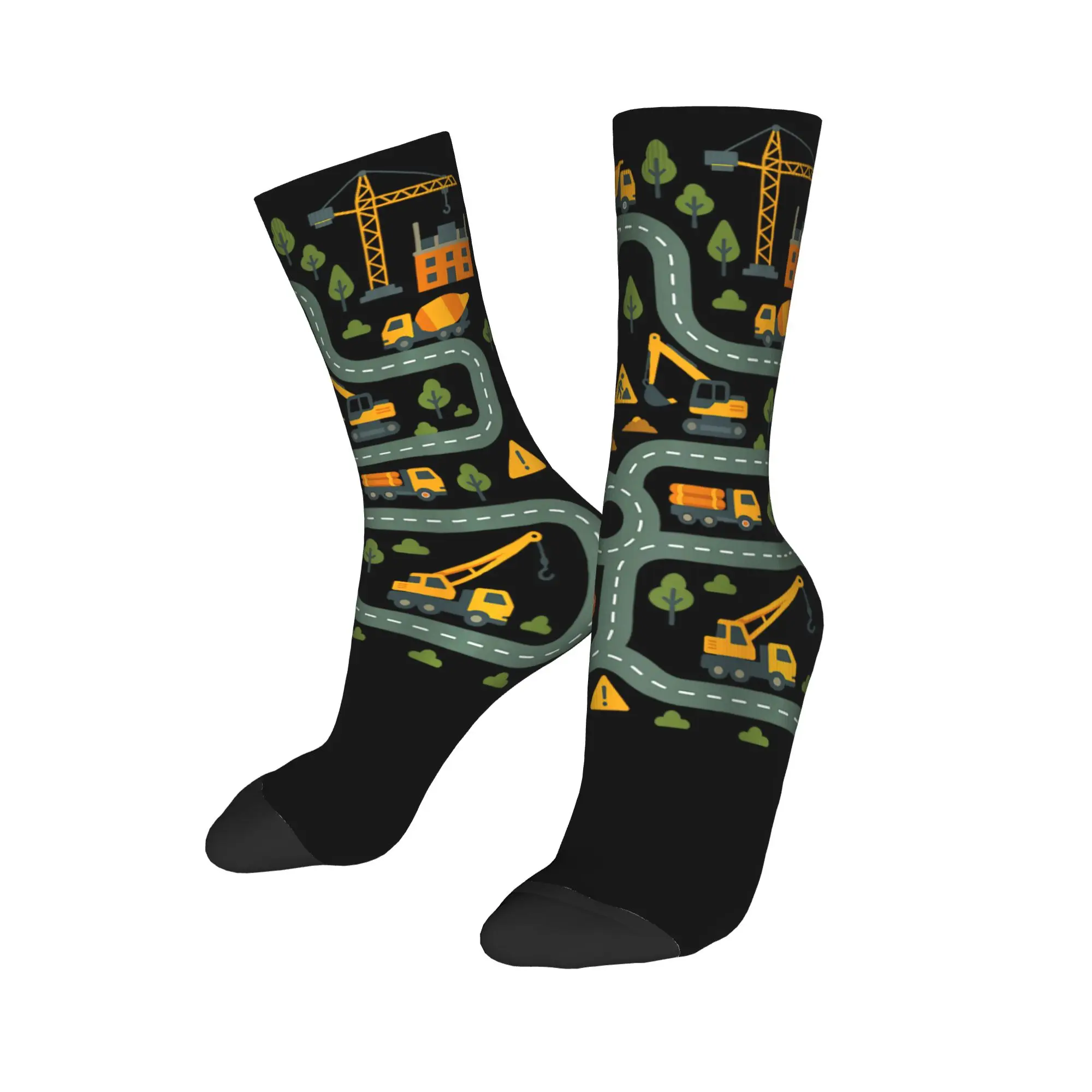 Casual Tired Dads Club Car Race Track On Dad Basketball Socks  Polyester Long Socks for Unisex Breathable