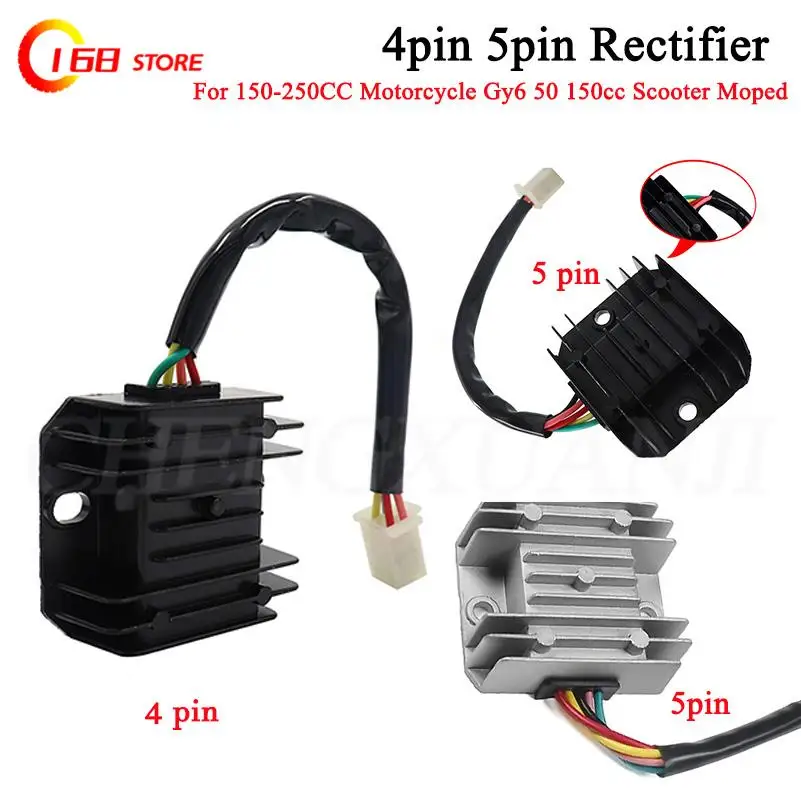 Aluminium Rectifier for 150-250CC Motorcycle Gy6 50 150cc Scooter Moped High Quality 12V 4/5 Wires 4-Pin 5-Pin HOT SALE