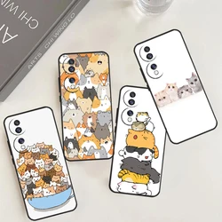 Kawaii Neko Cat Case For Honor Magic 6 Pro 5 Pro 50 70 90 Lite X6 X7 X8 X9 X8b X9b X6a X7a X8a X9a Cover