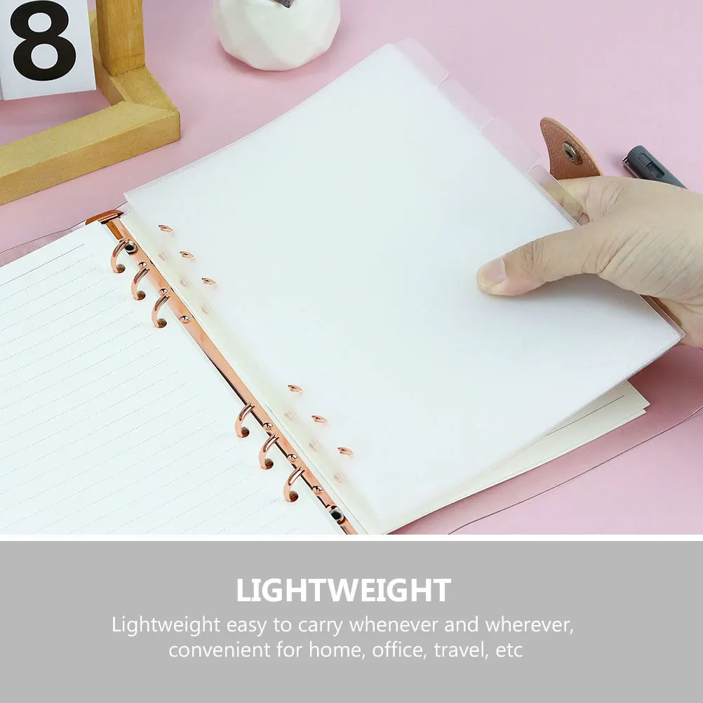 

6 листов, матовая вкладыш, бюджетная вставка для переплета, материал PP, карманы для переплета, портативный органайзер, квитанционная карта для бюджета