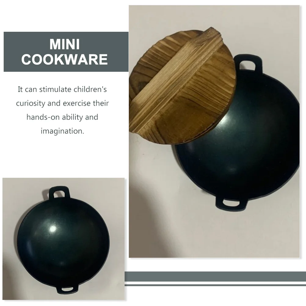 Ustensiles de cuisine en bois pour enfants, modèles Mini Shiwan Wok, jouets pour enfants, simulation de jeu, outil de cuisine