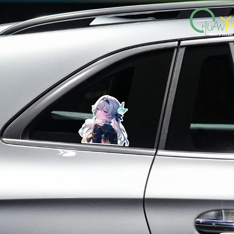 JDM Japanese Comic Pretty Girl Cute Decoration Sticker Car Motorcycle Bumper Truck Vinyl Reflective Waterproof Sticker Decal