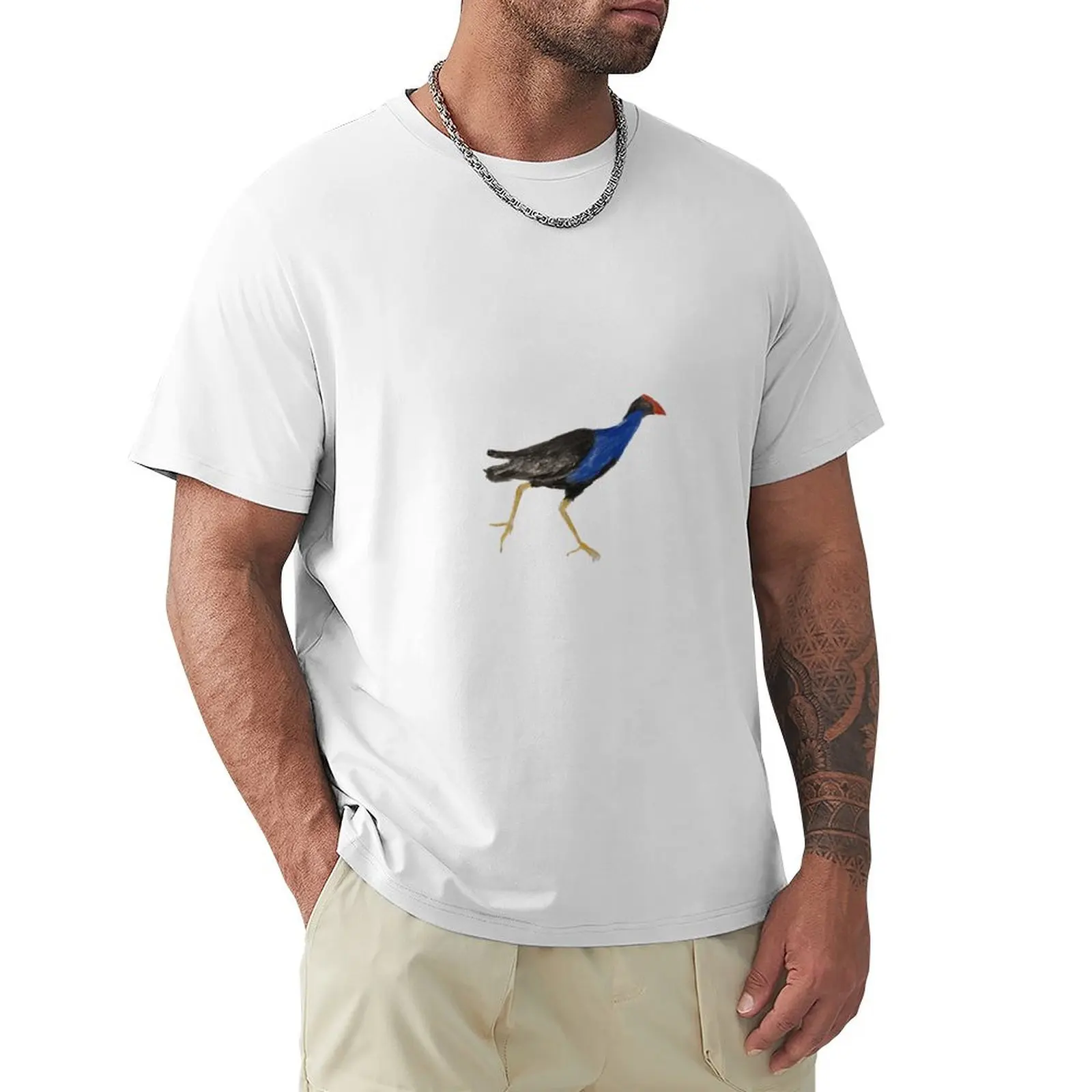 

Australasian Swamphen T-Shirt boys animal print kawaii clothes plain plus sizes mens clothing