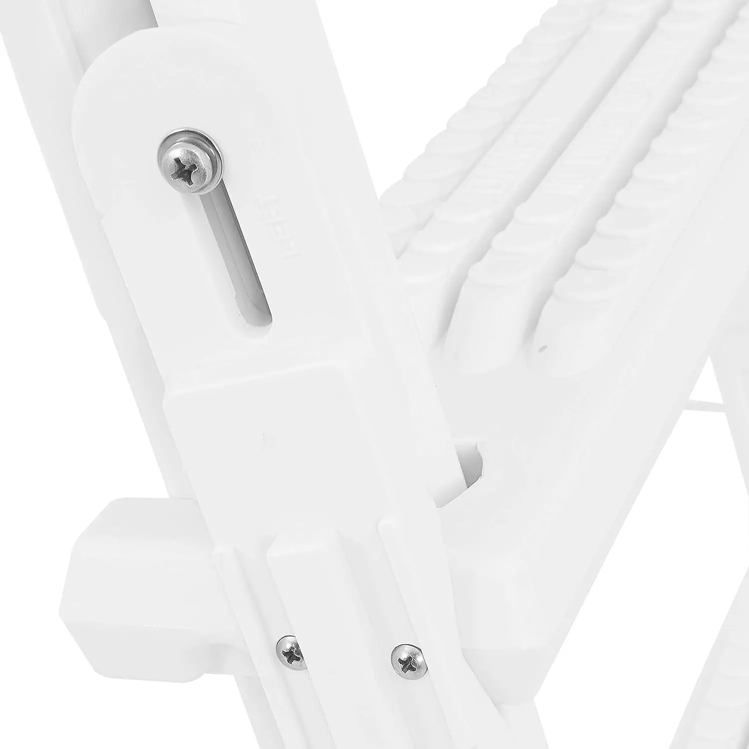 Deluxe Incline Above Ground in-Pool Swimming Pool Ladder Pool Step Adjustable Ladder, White