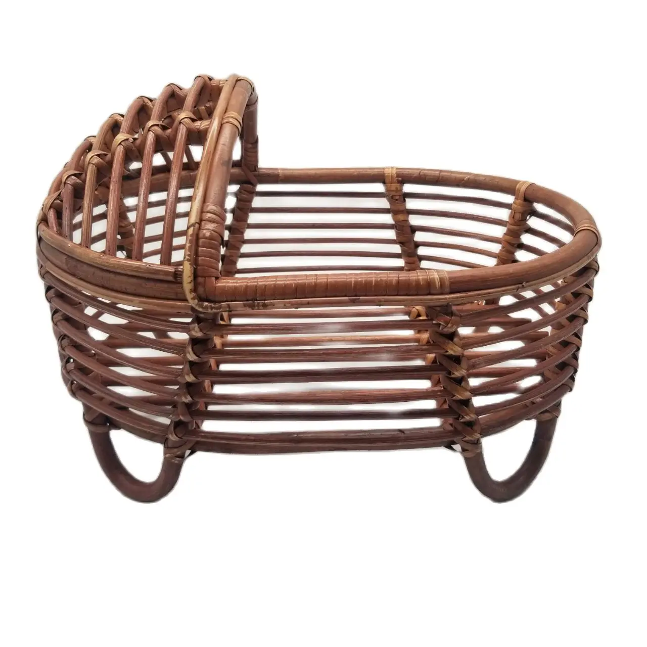 Newborn Photography Props Retro Rattan Round Basket Chair Bebe Photo Accesories Recien Baby Girl Boy Posing Bed Background