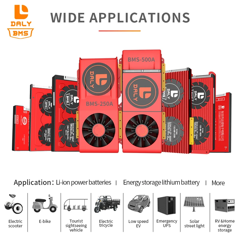 دالي الذكية LiFePo4 BMS 4S BT 12V 24V 36V 48V 30A 60A 80A 100A 120A 150A 200A 250A 300A 400A 3S 7S 8S 10S 12S 13S 16S 24S
