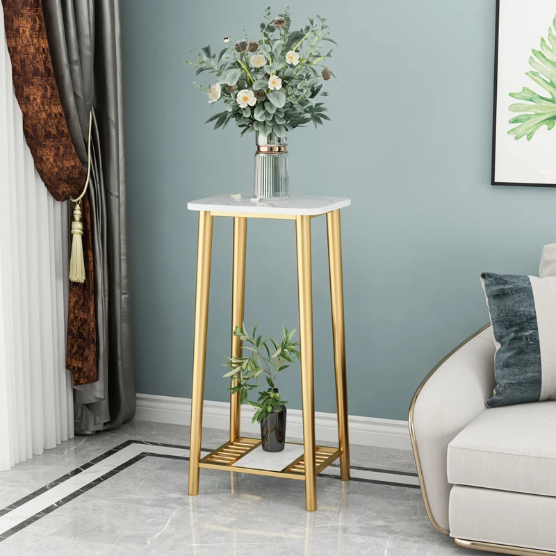 

Scandinavian Tiered Plant Stand Space Saving Indoor Flower Shelf Modern Minimalist Living Room Decor with Metal Storage Rack