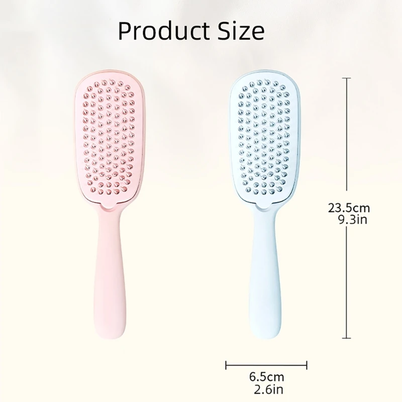 مشط شعر قابل للفصل، مدلك لفروة الرأس وفرشاة لفك تشابك الشعر للنساء والرجال 918D
