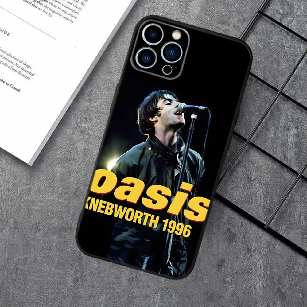 Band O-Oasis Phone Case For Apple iPhone 15,14,13,12,11,XS,XR,X,8,7,Pro,Max,Plus,mini Silicone Black Cover