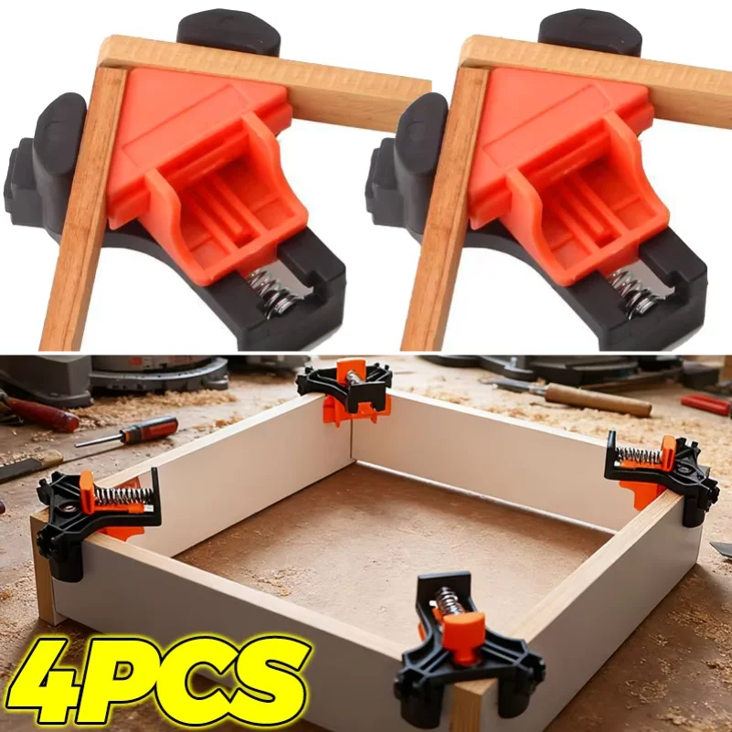 4/1pcs 90 Degree Angle Clamps Woodworking Corner Clamp Right Angle Holder With Adjustable Tools For Wood Project Picture Frames