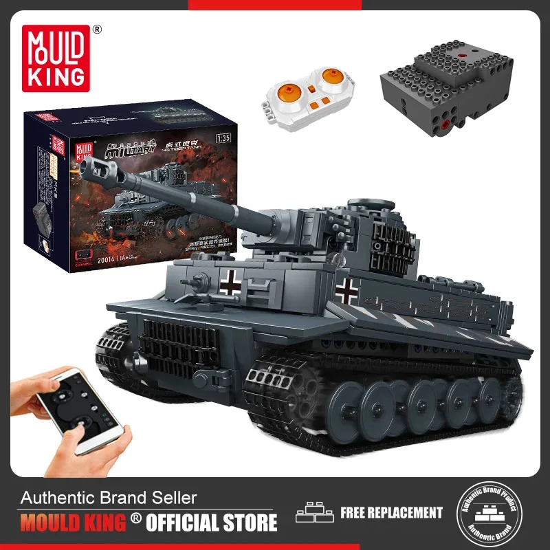 

MOULD KING 20014 Technical Remote Control Tank Building Blocks Military Battle Tank MOC Bricks Educational Toys Birthday Gifts