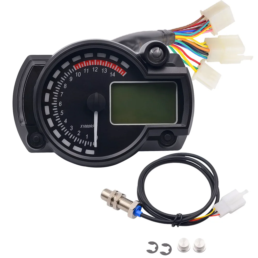 

Universal LCD Digital Motorcycle RX2N Odometer Speedometer Meter Instrument Adjustable MAX 299KM/H Dashboard