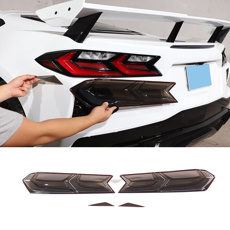 

ABS Black For Chevrolet Corvette C8 Z51 Z06 2020-2026 Car Tail Light Cover Brake Light Wide Indicator Protective Cover