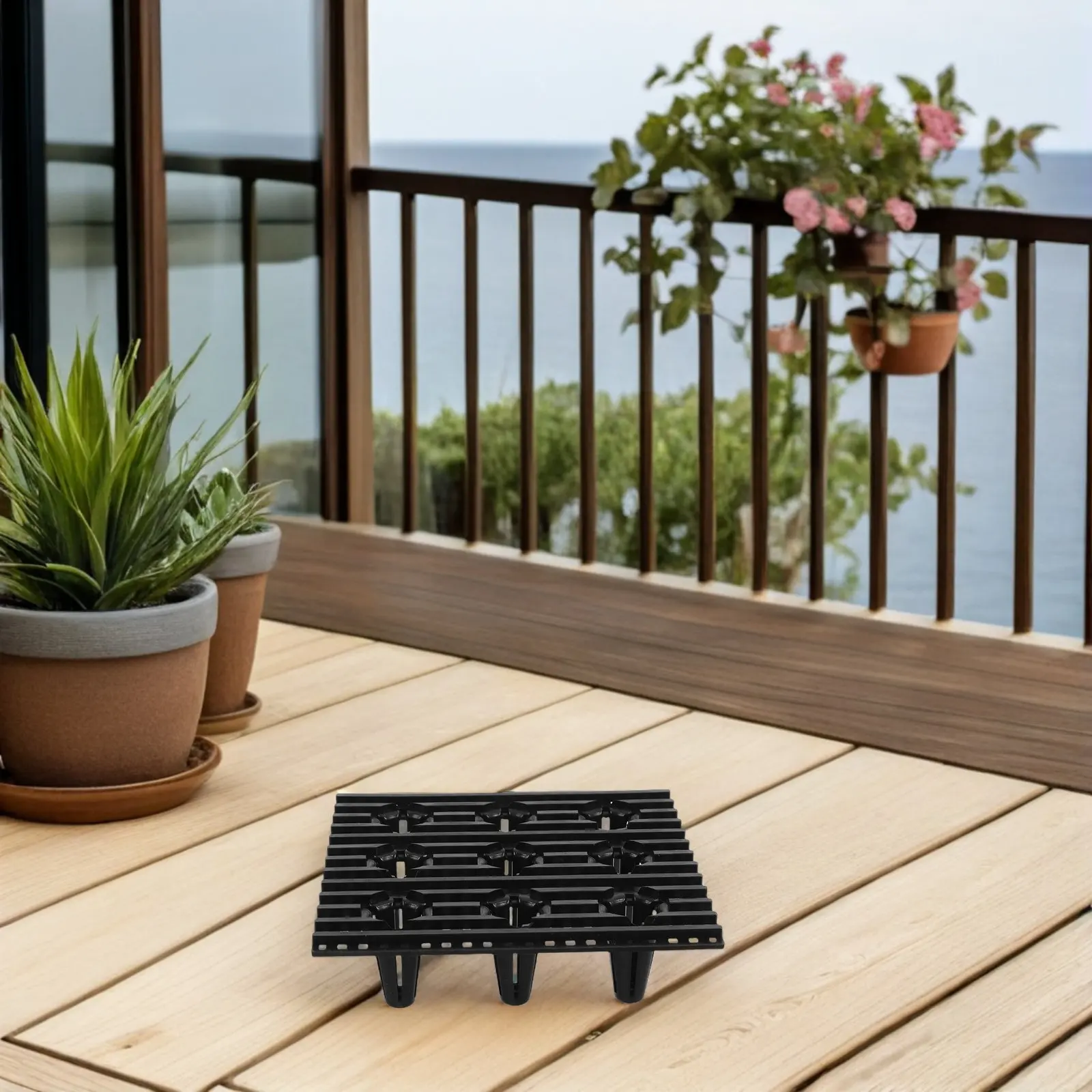 12Pcs Plant Pot Feet Riser Breathable Thickened Plastic Elevator Pot Saucer Stand for Indoor Outdoor Flowerpot Feet Drainage