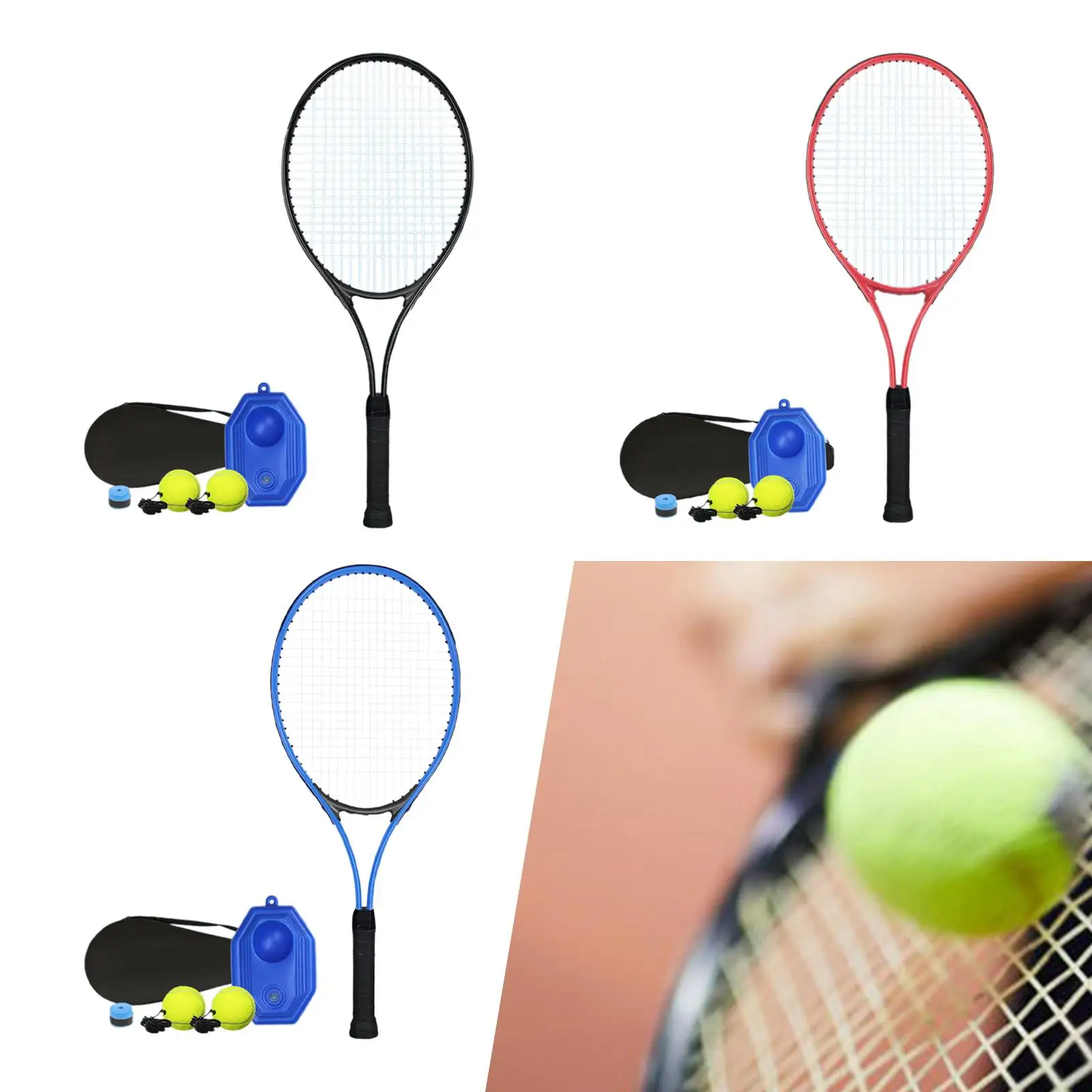 Solo Tennis Trainer Solo Tennis Training Aid Professional Garden Tennis Training Device Self Practice for Women Men, Beginner