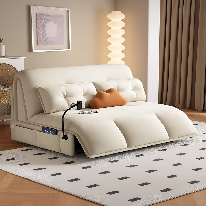 

Electric folding sofa bed Intelligent electric folding dual-purpose sofa