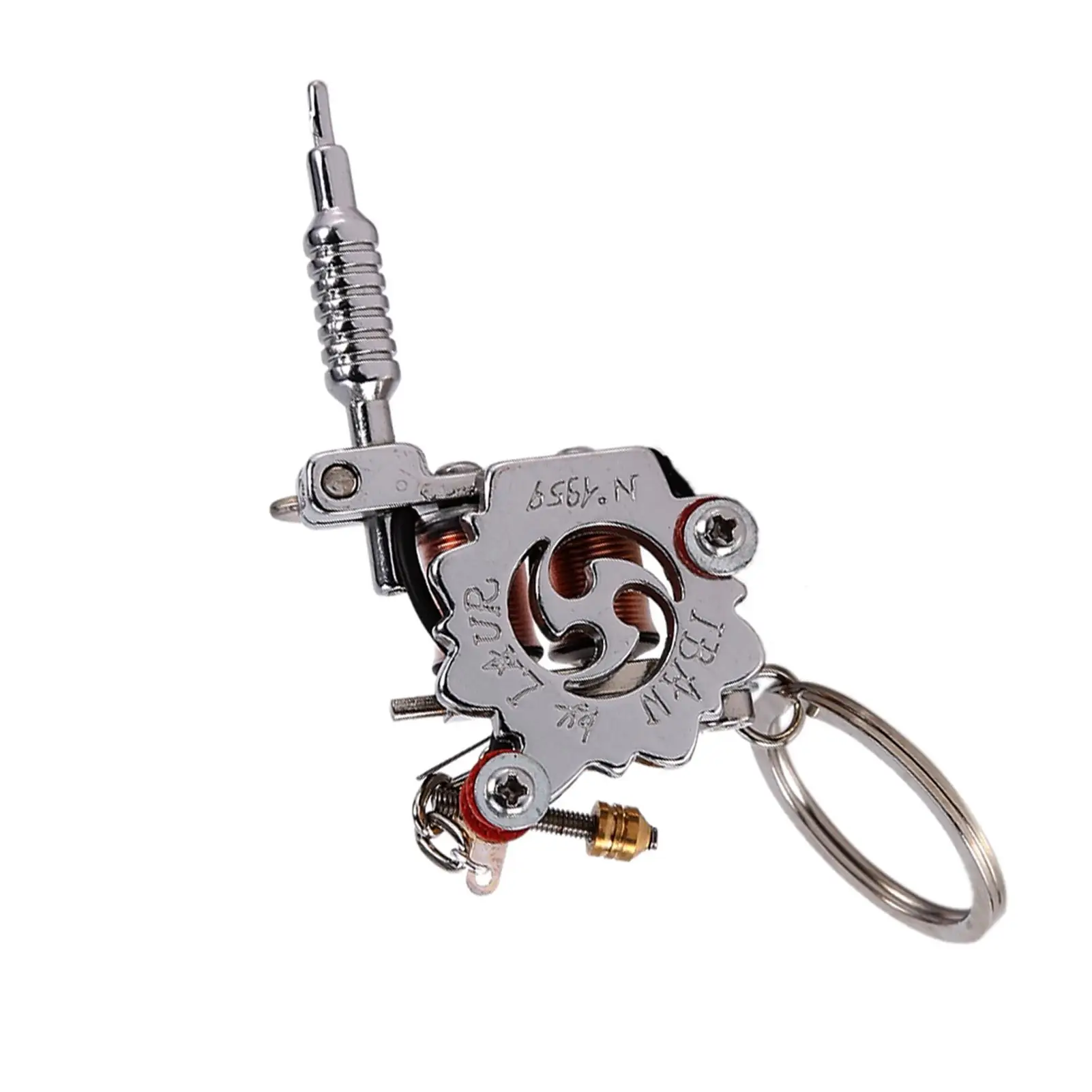 Mini porte-clés de machine à tatouer portable pour hommes et femmes, porte-clés de style punk, pendentif cadeau, outils d'artisanat