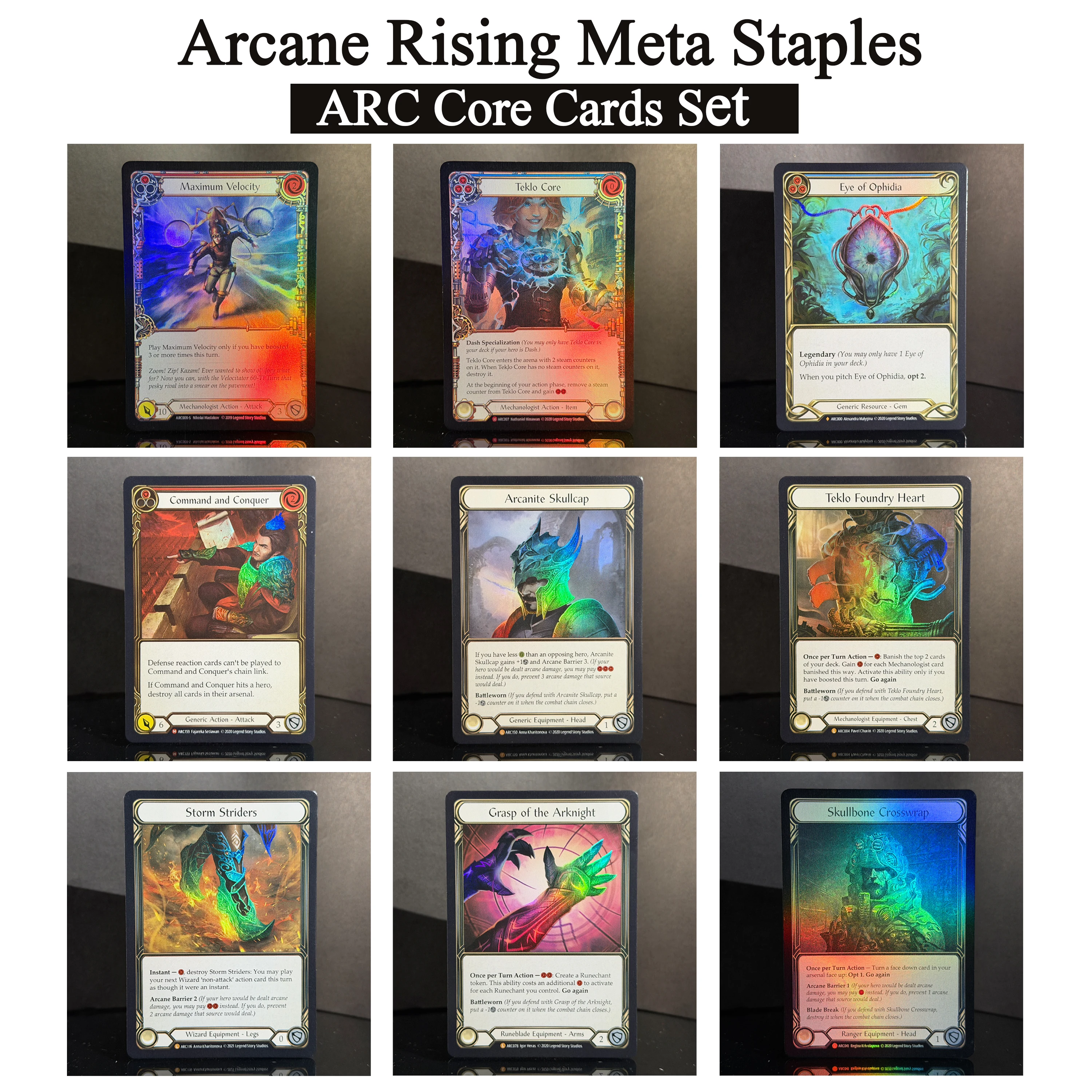 Flesh and Blood FAB ARC Arcane Rising ARC Meta Staples Core Cards Set Eye of Ophidia Flick Knives RF Proxy Collection Cards